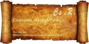 Cserpes Richárd névjegykártya